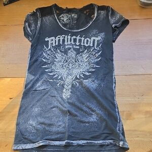 Affliction Charcoal Graphic Tee